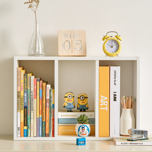 Regał na książki, z drewna, kolor: biały